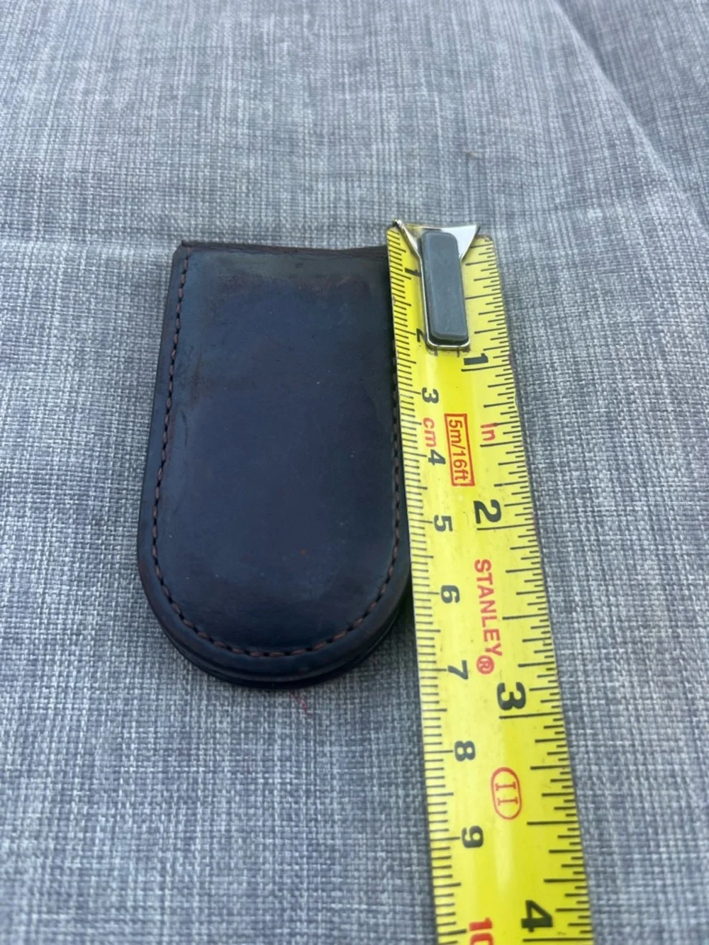 Coach Dark Brown Leather Money Clip - Picture 4 of 4